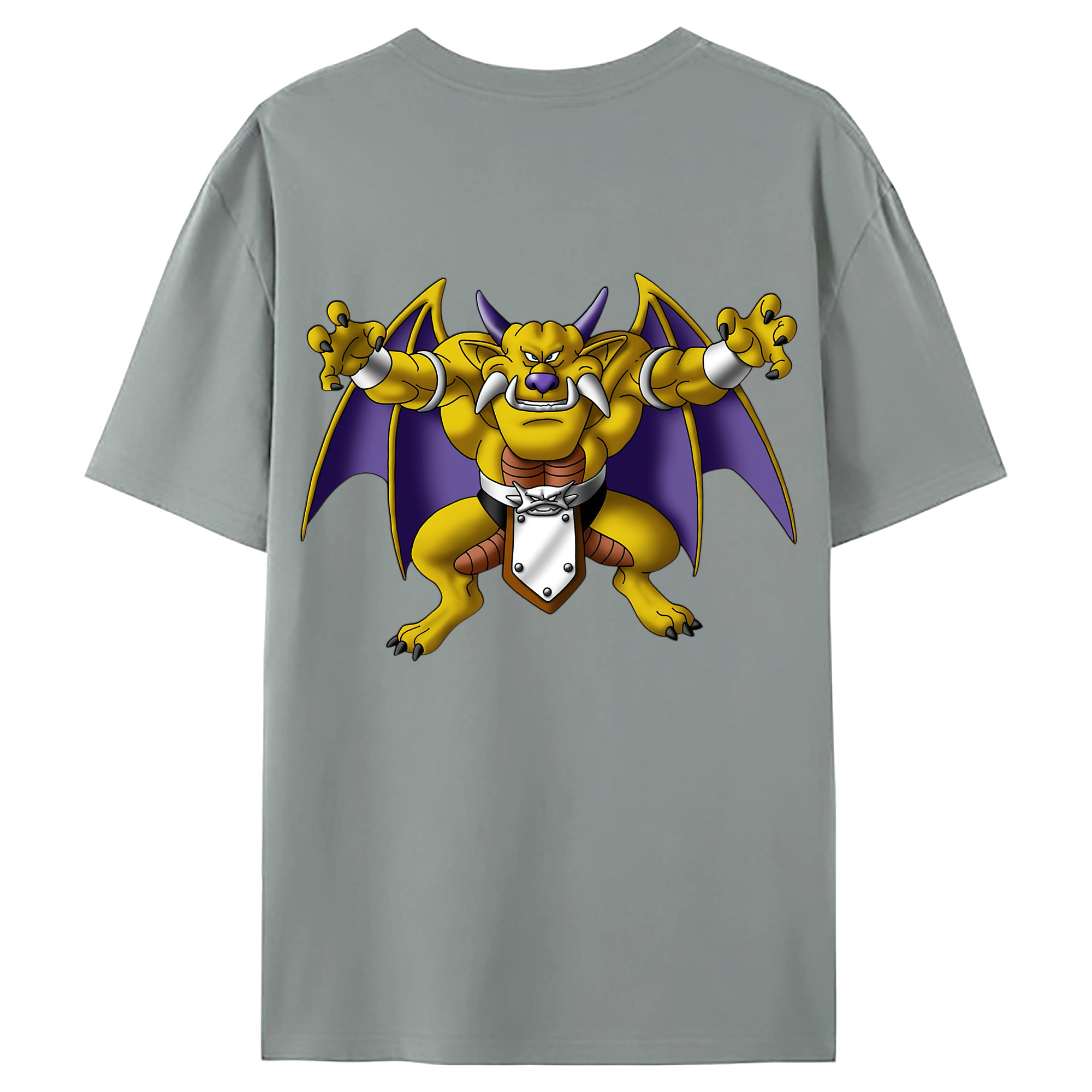（画像用） ドラゴンクエスト Doragon Kuesuto Dragon Quest 綿100％ メンズ半袖Tシャツ（バックプリント） 通気性